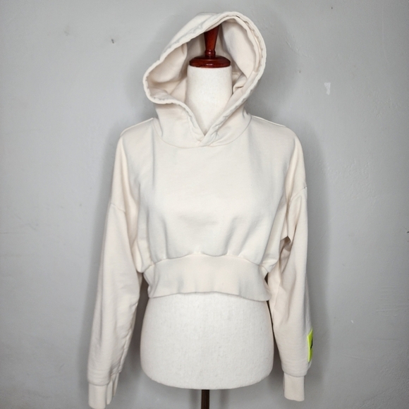 P.E Nation Recreation Cream Cropped Hoodie Size Medium - Picture 1 of 11